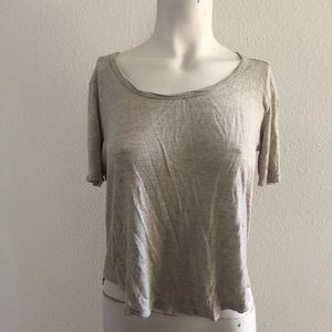 Tan crew neck Madewell shirt